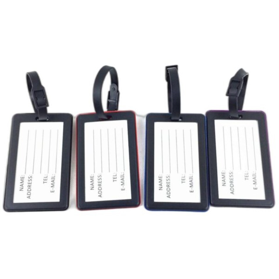 image 1 of Novelty Funny Luggage Tags NOT WORTH TAKING - Red