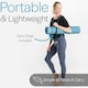 image 5 of TPE Yoga Mat with Strap (6mm Thick) - Blue