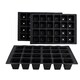 image 2 of 24 Cell Plant Trays Bedding Plant Pack Plastic Inserts Seed Tray Pots- 6 Trays Black