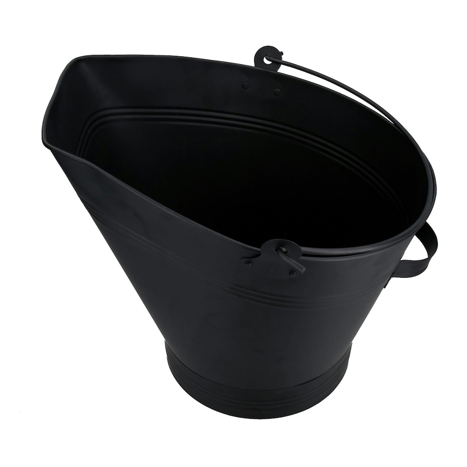 image 1 of Fireplace Waterloo Style Black Coal Log Burner Scuttle Bucket Wide Mouth Fire