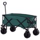 image 1 of Outsunny Outdoor Cart Folding Cargo Wagon Trailer Beach w Handle Dark Grey