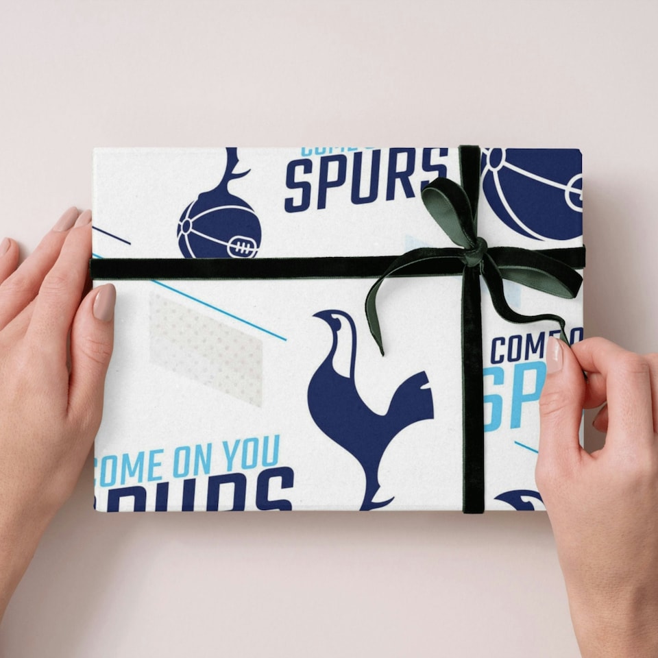 image 1 of Tottenham Hotspur FC 2 Sheets & 2 Tags Gift Wrap