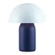 image 2 of Modern Rechargeable Mushroom Table Lamp in Midnight and Nova Blue - Touch Dimmer | Blue