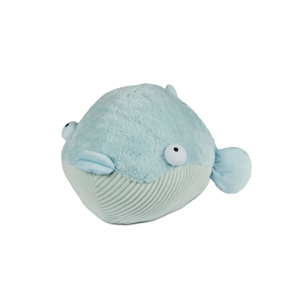 image 1 of Warmies Supersized Cushies Pufferfish