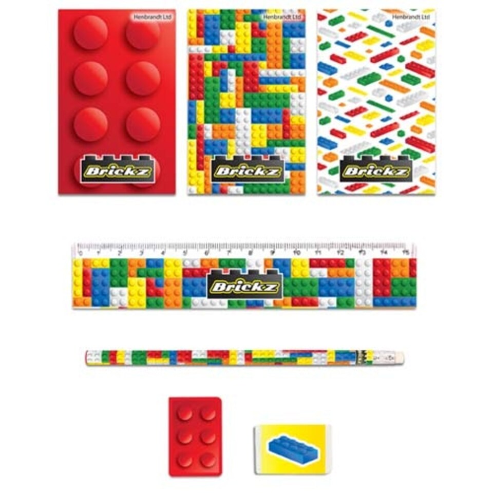 Assorted Brickz Stationery Favour Set