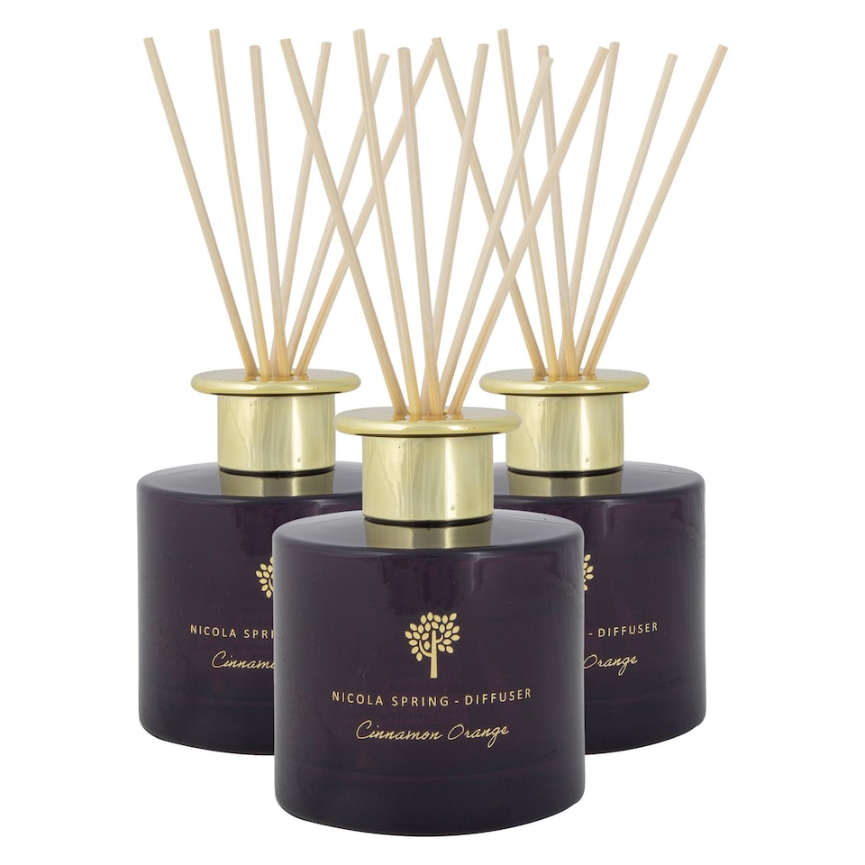 image 1 of Nicola Spring Reed Diffusers - 200ml - Cinnamon & Orange - Pack of 3