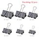 image 2 of Pack of 12 Black 51mm Foldback Binder Clips