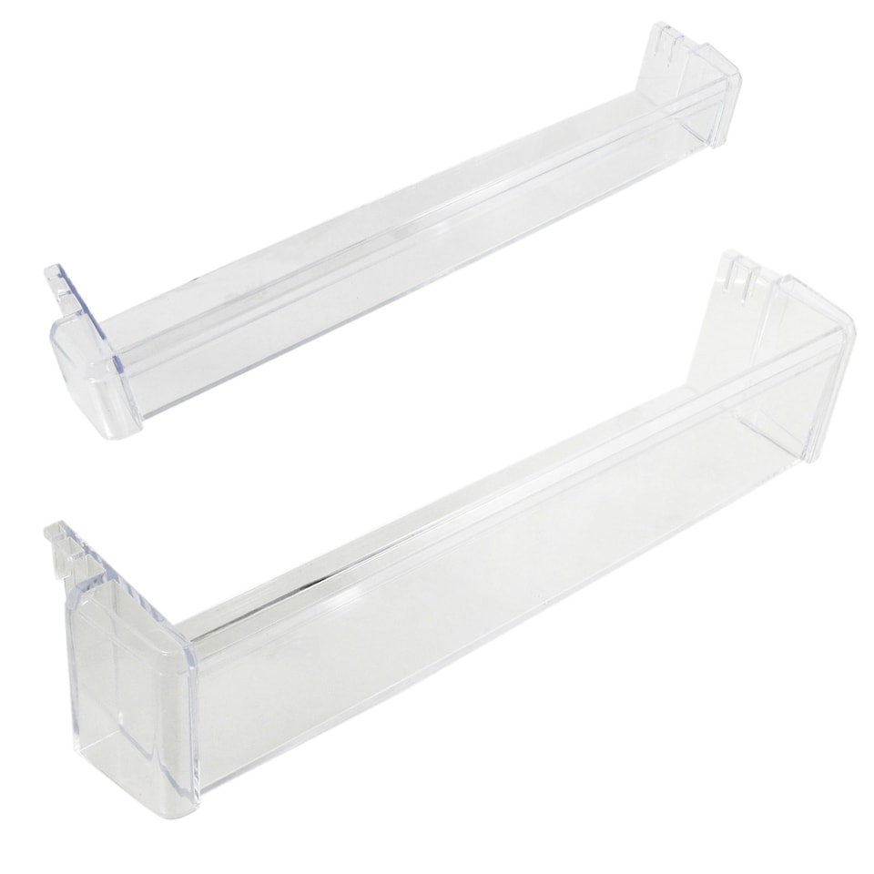 image 1 of SPARES2GO Upper Lower Door Shelf for CDA BC2763/0 BK2963FA/0 BK3163/0 BK3163FA/0 FW852/0 FW872/0 Fridge Freezer Clear