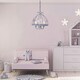 image 4 of Milagro Chandelier Kago 3XE14  Grey and Pink