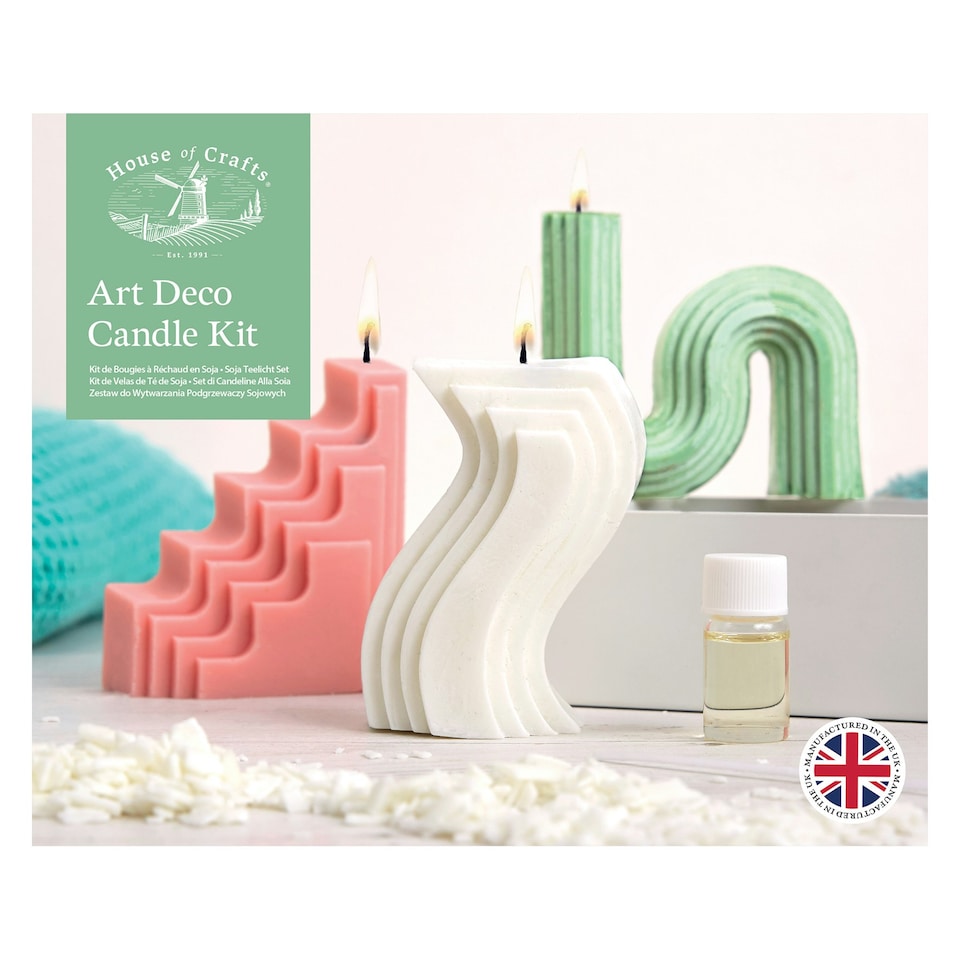 image 1 of House of Crafts Candle Making Art Deco, Multicoloured, Single Craft Kit