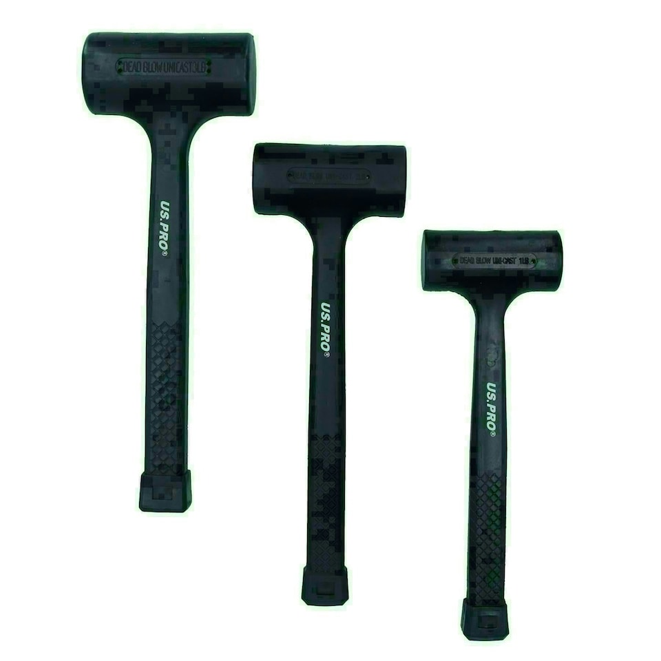 image 1 of Dead blow hammer / mallet set 1lb / 2lb / 3lb 3pc set by AT203