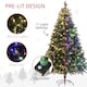image 5 of HOMCOM 6 Ft Artificial LED Christmas Tree with Metal Base, Hinged Branches