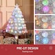 image 4 of HOMCOM 3FT Pre-Lit Artificial Christmas Tree w/ Fibre Optic Xmas -White