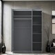 image 7 of FWStyle Stora 3 Door Wardrobe - Matt Dark Grey Grey