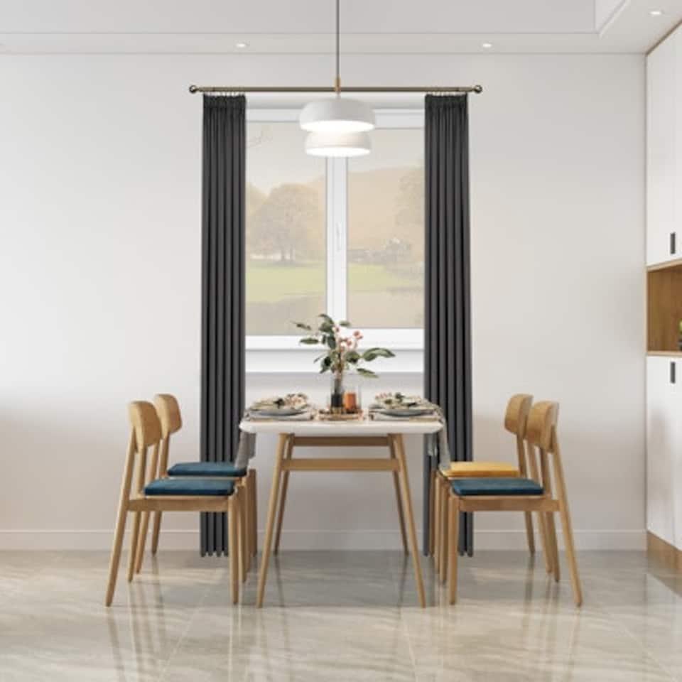 image 1 of 25-28mm Ball End Antique Brass Metal Curtain Pole Set 200 - 380cm | Bronze | Bronze