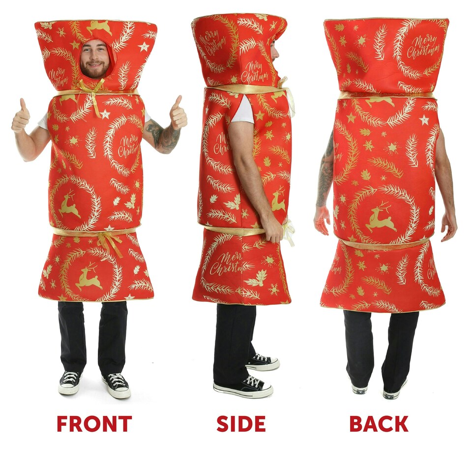 image 1 of Adults Christmas Cracker Costume – Festive Fancy Dress Outfit N/A | One Size