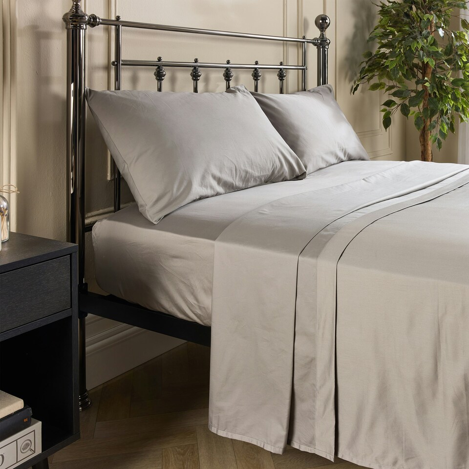 image 1 of Hotel Pure Luxury 5 Star Flat Sheet Grey Single Grey | Single