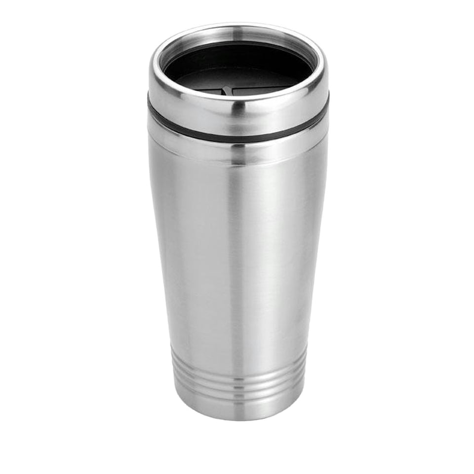 image 1 of MidOcean Rodeodrive Double Wall 400ml Travel Cup - Matt Silver - One Size Multi