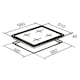 image 4 of SIA CERH60BL 60cm 4 Zone Touch Control Electric Ceramic Hob In Black