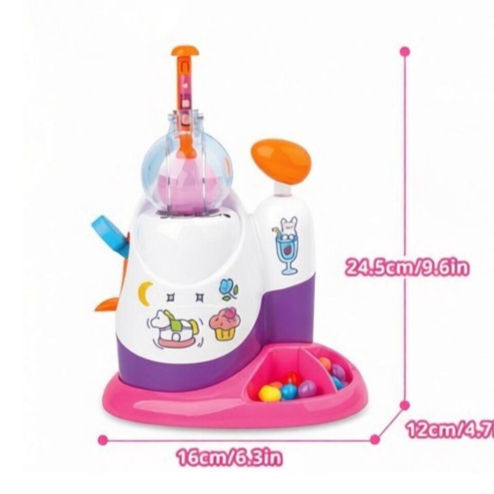image 1 of Balloon Inflator DIY Squishy Making Kit for Kids Glow in the Dark Kawaii Squishy Toy Set with Balloons Stickers and Accessories (Pink)