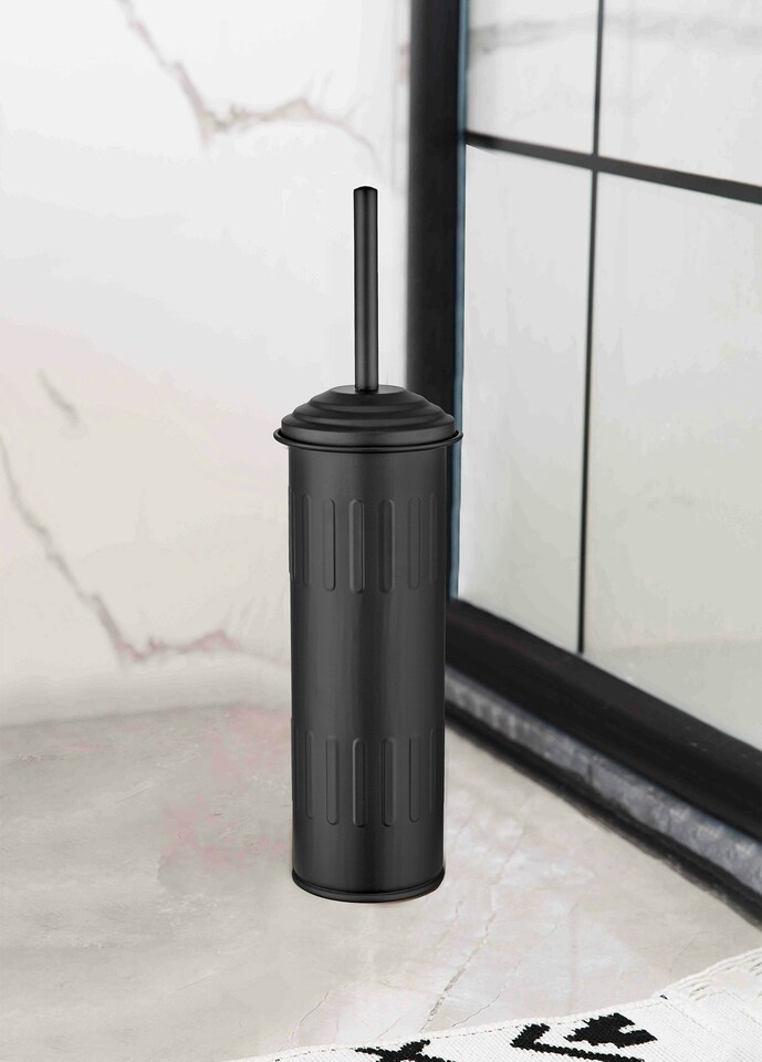 image 1 of Black Toilet Brush And Holder