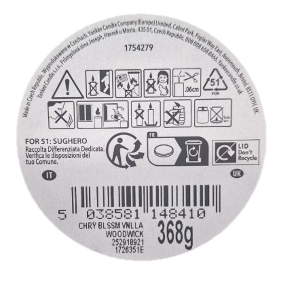 image 1 of WoodWick - Large Renew Candle - Cherry Blossom & Vanilla