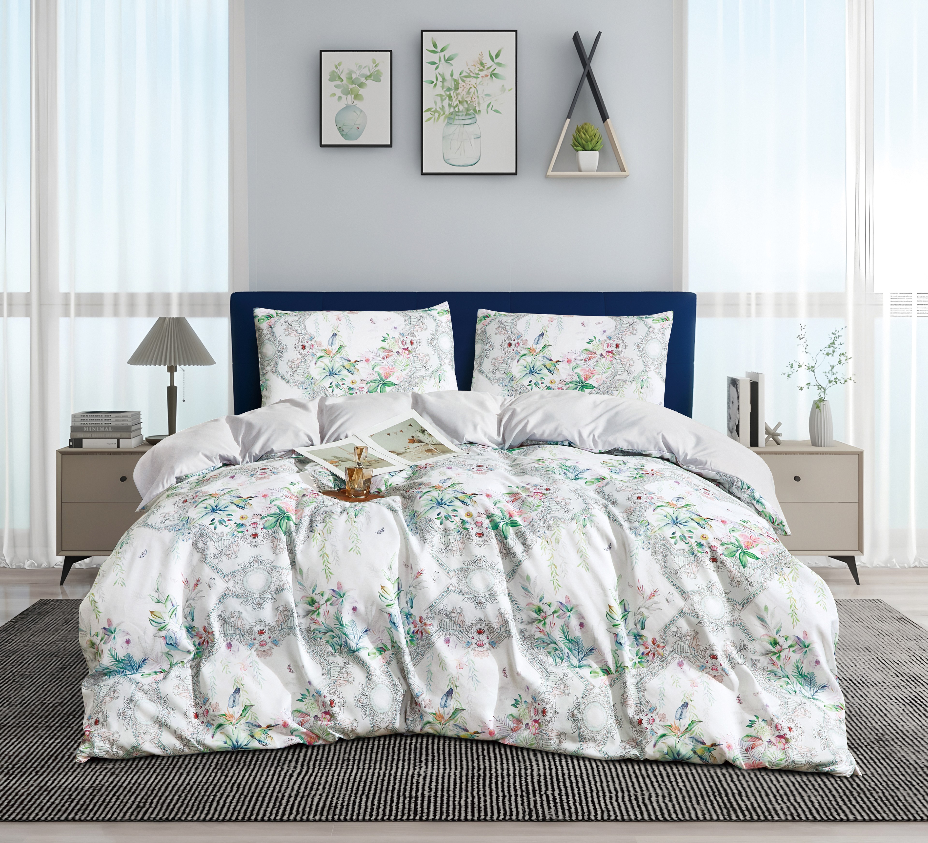 Ezysleep Isla Floral Printed Duvet Set - Duvet Cover And Matching Pillowcases | Multi