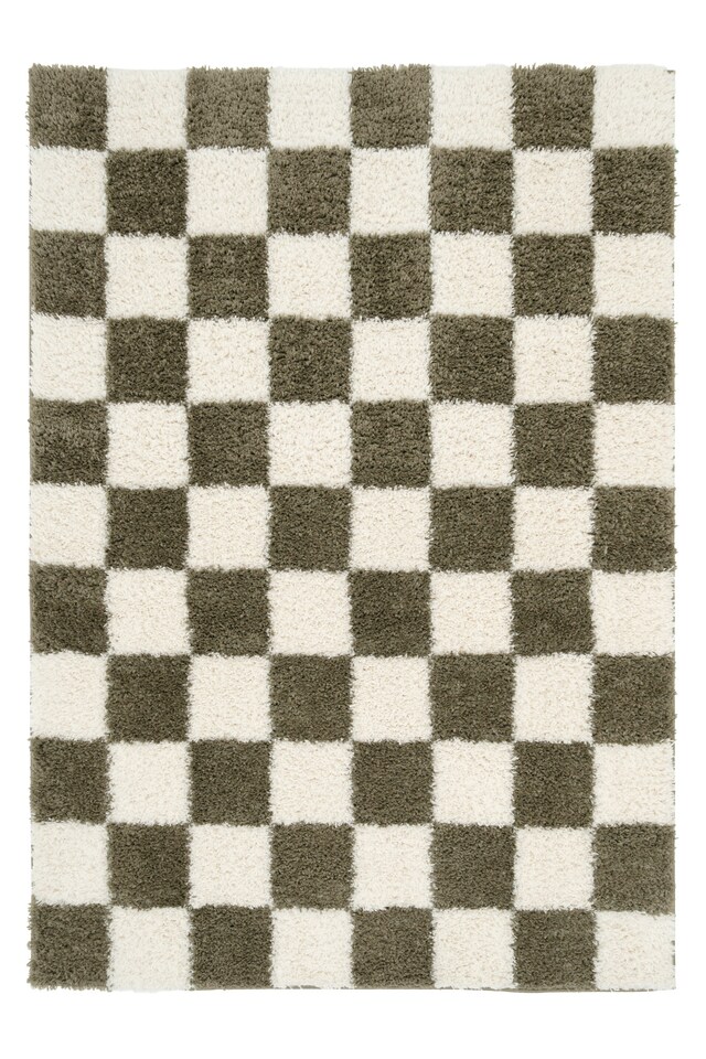 image 1 of Soft Cream Checkerboard Rug Living Room Bedroom Hallway Area Thick Modern 280cm x 380cm | Cream | Cream | 280cm x 380cm