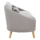 image 5 of Interiors By Premier Stylish Grey Linen Sofa, Contemporary Seater Sofa For Livingroom, Comfortable Mid Century Sofa For Bedroom Grey