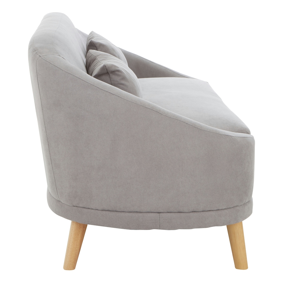 image 1 of Interiors By Premier Stylish Grey Linen Sofa, Contemporary Seater Sofa For Livingroom, Comfortable Mid Century Sofa For Bedroom Grey
