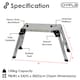 image 9 of 150kg Folding Aluminium Work Platform Step Up Bench Ladder EN131 | Silver