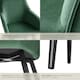 image 5 of Dining Chair Marilyn - with armrests, padded, velvet look, black steel legs - per piece Green | Dark Green/Black