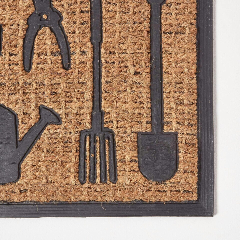 image 1 of Homescapes Garden Tools Rubber and Coir Doormat