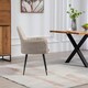 image 5 of Set of 2 Carrara Fabric Dining Chairs - Brown