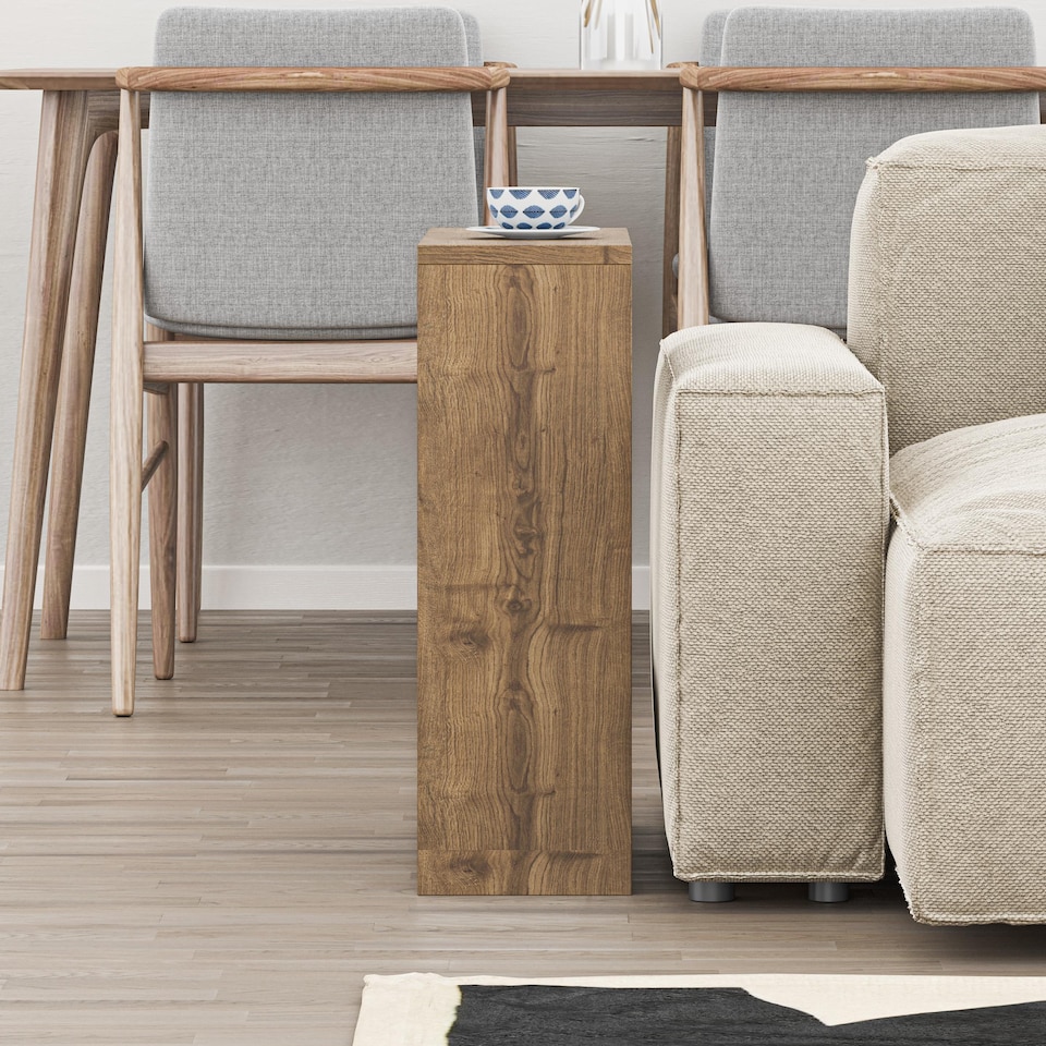 image 1 of Decortie Simpi Slim Side Table 55x20x60cm Dark Oak Effect