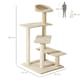 image 7 of PawHut 100cm Cat Tree Indoor Kitten Scratching Post Activity Centre Beige