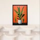 image 2 of Striking Plant Bright Orange Green Snake Home Decor Black Framed Wall Art Print A4
