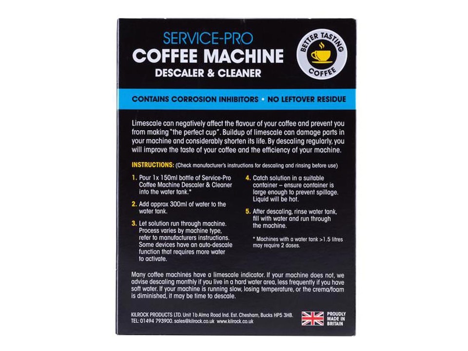 image 1 of Kilrock Service-Pro Coffee Machine Descaler & Cleaner 150Ml (Pack Of 2)