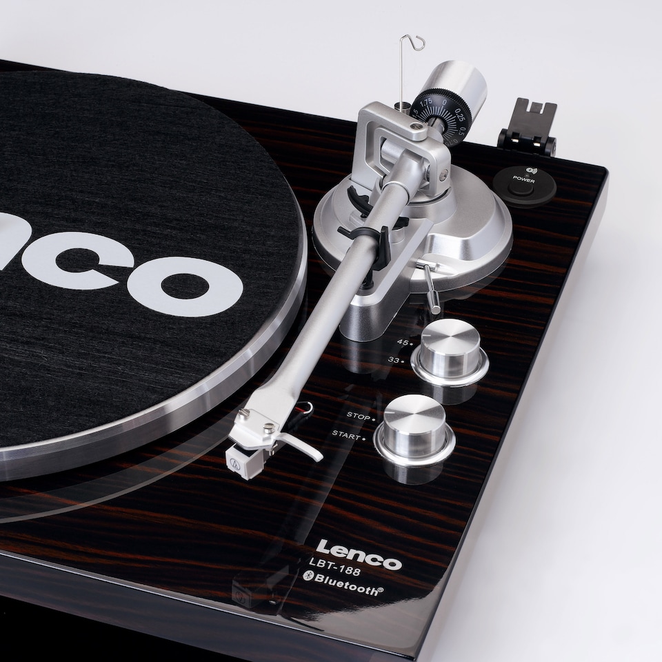 image 1 of LENCO LBT-188WA - Turntable with Bluetooth transmission, dark brown