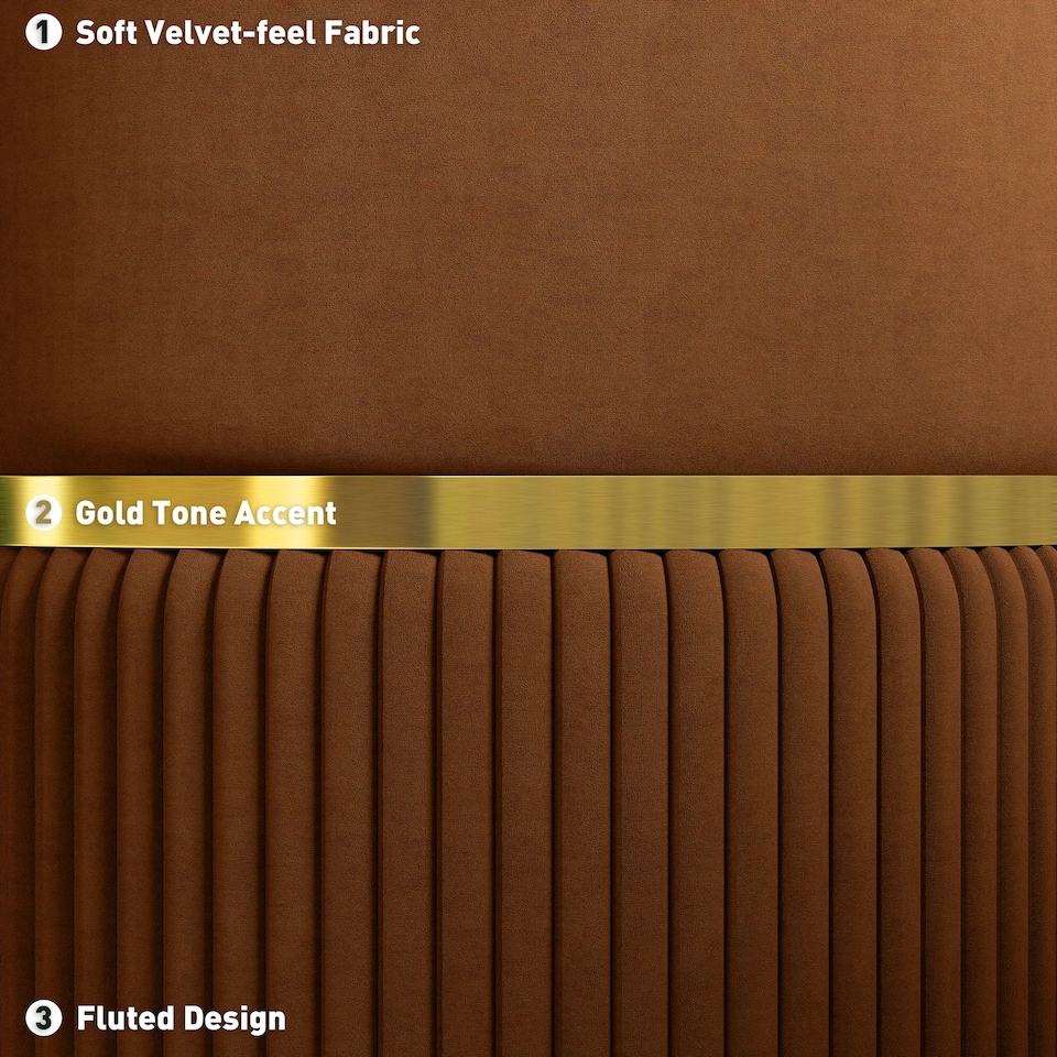 image 1 of HOMCOM Round Storage Stool, Velvet-feel Fabric Upholstered Vanity Stool with Removable Top, Padded Seat and Hidden Space for Living Room, Bedroom, Light Brown | Brown | Light Brown