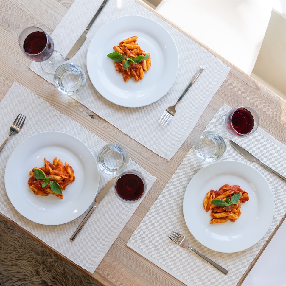 image 1 of Nicola Spring Ribbed Cotton Placemats - 48 x 33cm - Natural - Pack of 6 | Cream | Cream