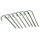 image 1 of 8x Galvanised Steel Ground Stakes Rebar Tent Pegs Garden Pins Anchors - 12 Inch | Silver