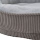 image 4 of Living and Home Washable Bolster Pet Bed with Removable Cover for Cats & Dog | Multi | Grey | M