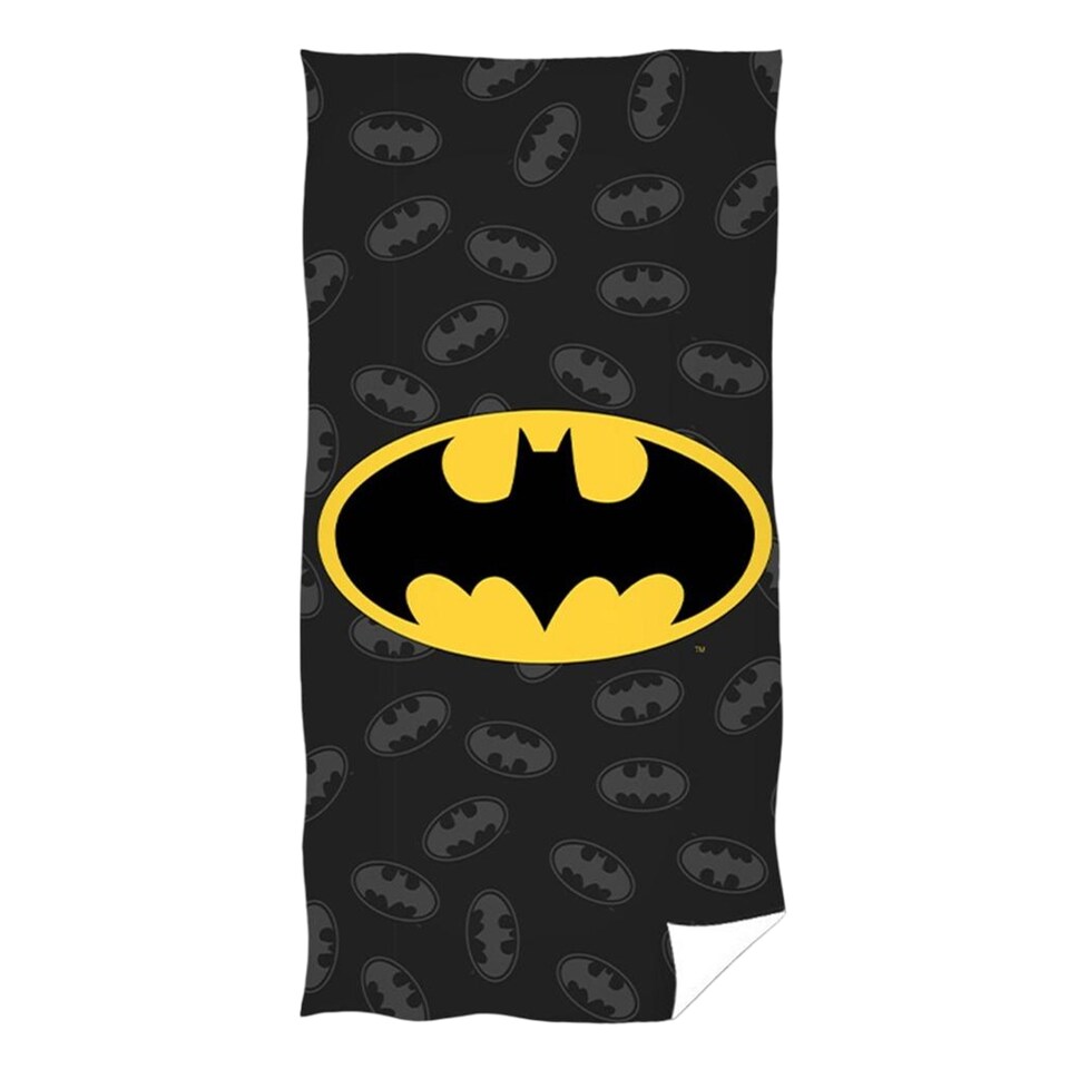 Batman Logo Beach Towel | Black | Black/Yellow/Grey | One Size | 1
