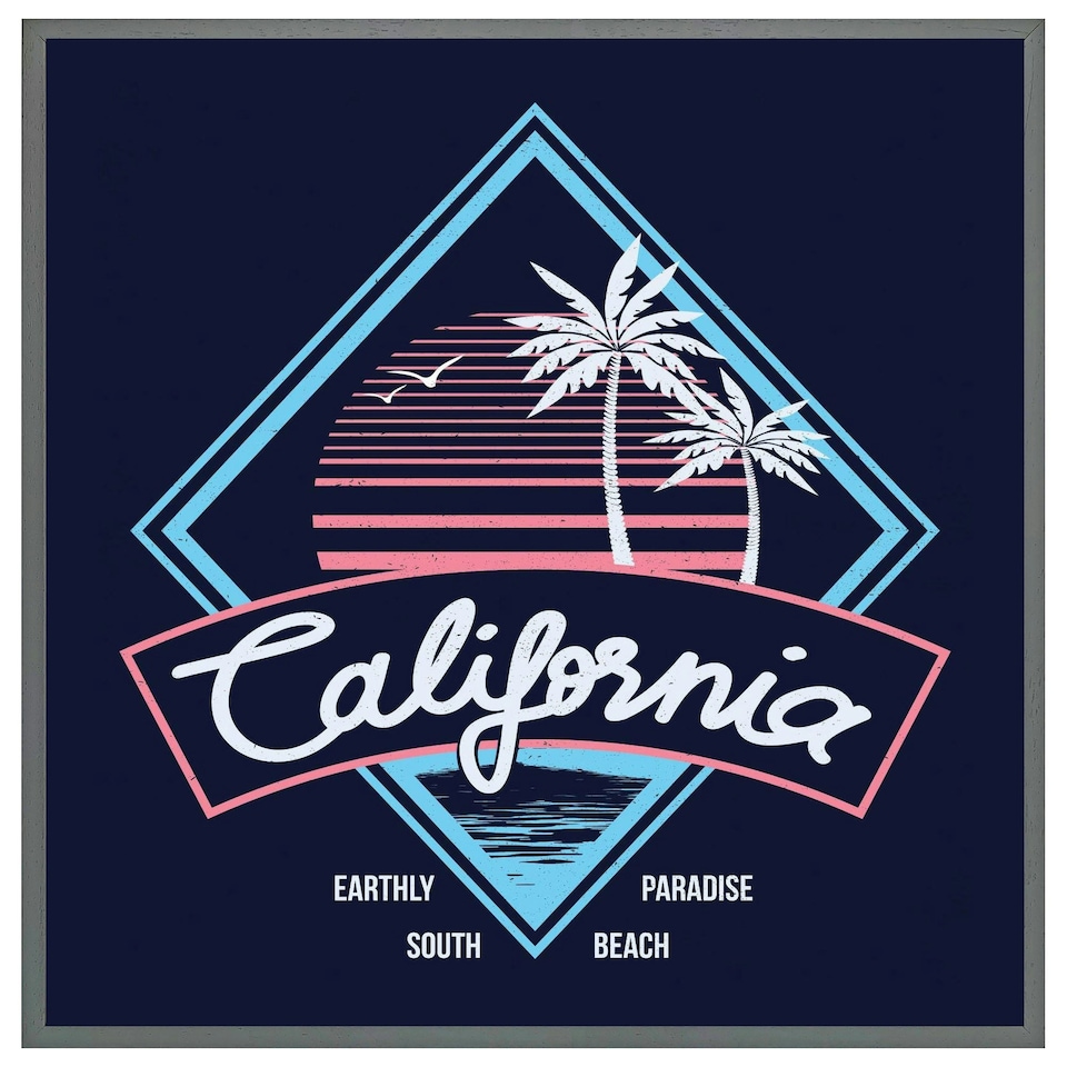 image 1 of Neon california (Picutre Frame) Brown | XL