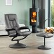 image 1 of Gibson Swivel Recliner and Footstool - Grey