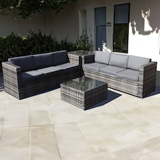 Oseasons Malta Rattan 6 Seater Corner Set in Grey