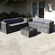 image 1 of Oseasons Malta Rattan 6 Seater Corner Set in Grey