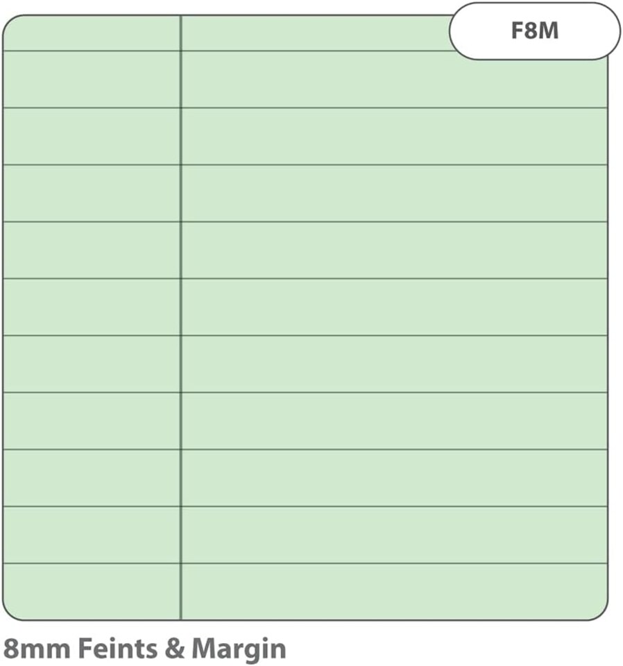 image 1 of Rhino 100 Page 8mm Lined with Margin Refill Pad Green A4 1 Pack