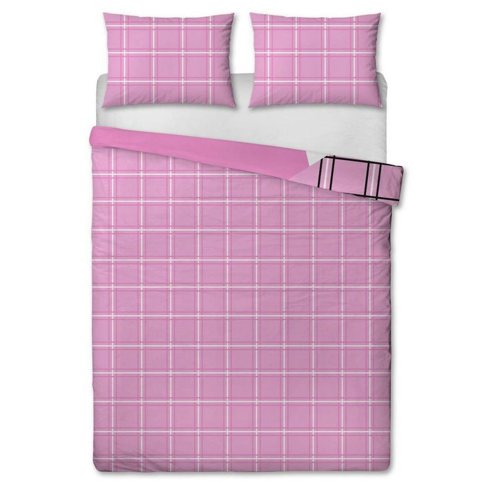 image 1 of Clueless Ugh As If! Icon Duvet Cover Set - Pink/White - Single Pink | Single